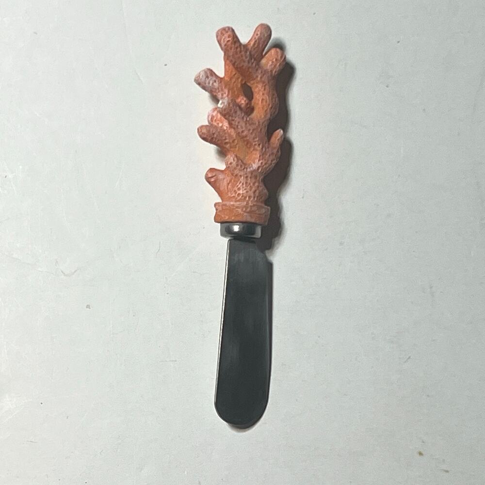 Boston Warehouse Coral Cheese Spreader Sea Breeze Coastal 4.5″ beach wedding